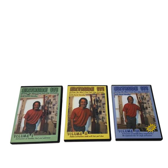 Extrude It! Learn Training Clay Extruder DVD Lot Vol 1 2 3 Clay Pottery RARE - Picture 1 of 4